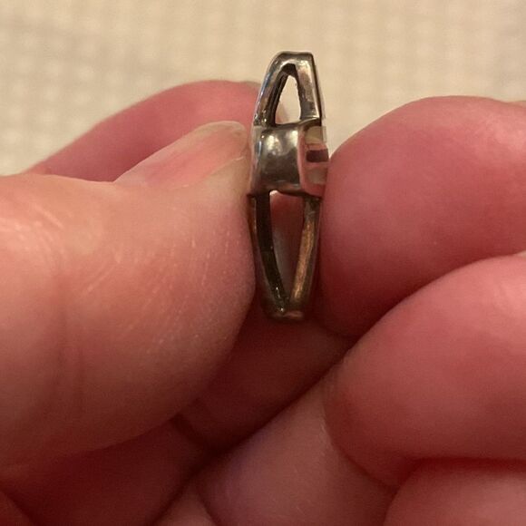 STERLING SILVER MATHER OF PEARL INLAID CROSS​​ - Picture 4 of 8